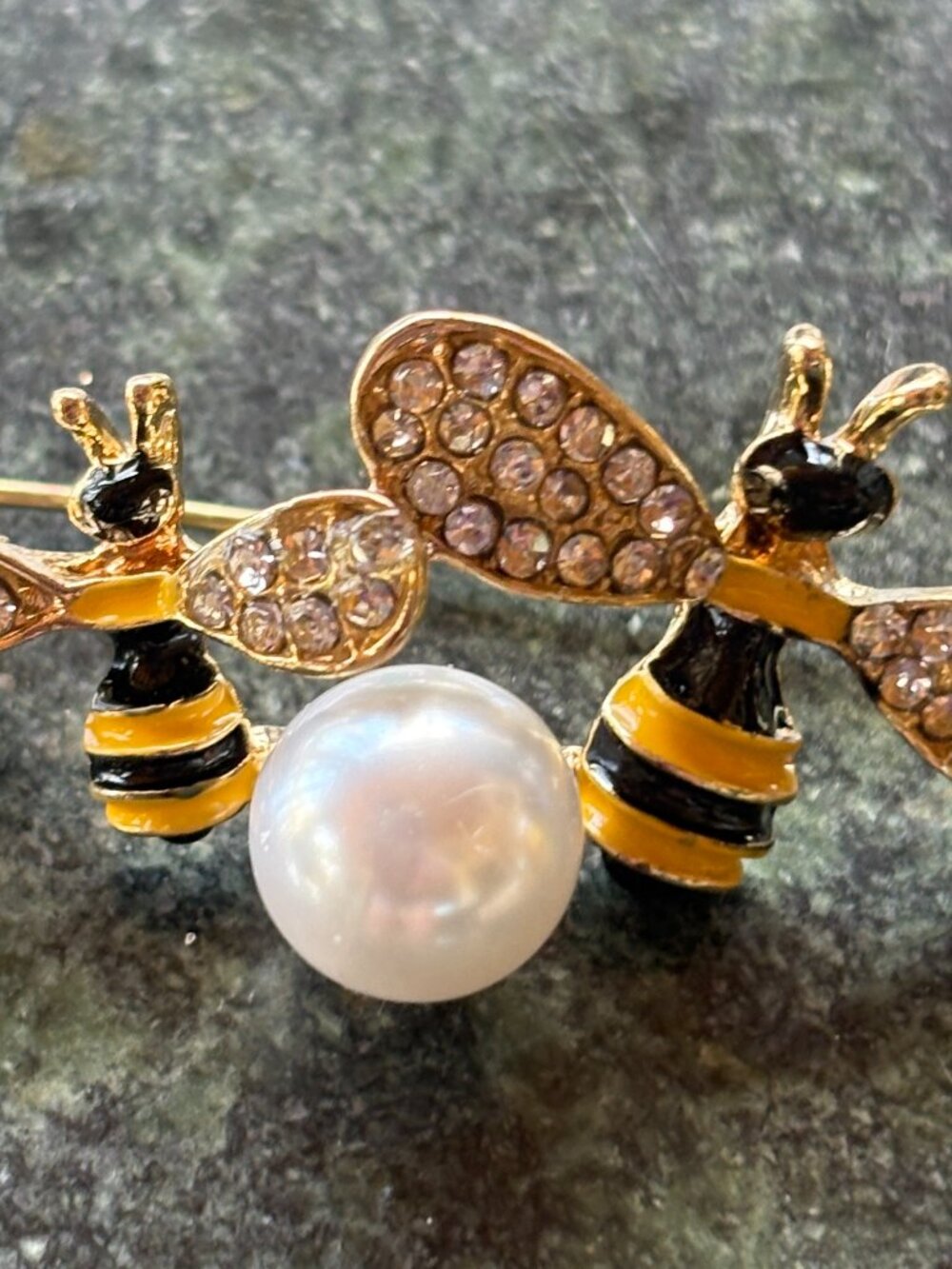 Twin Bee Brooch